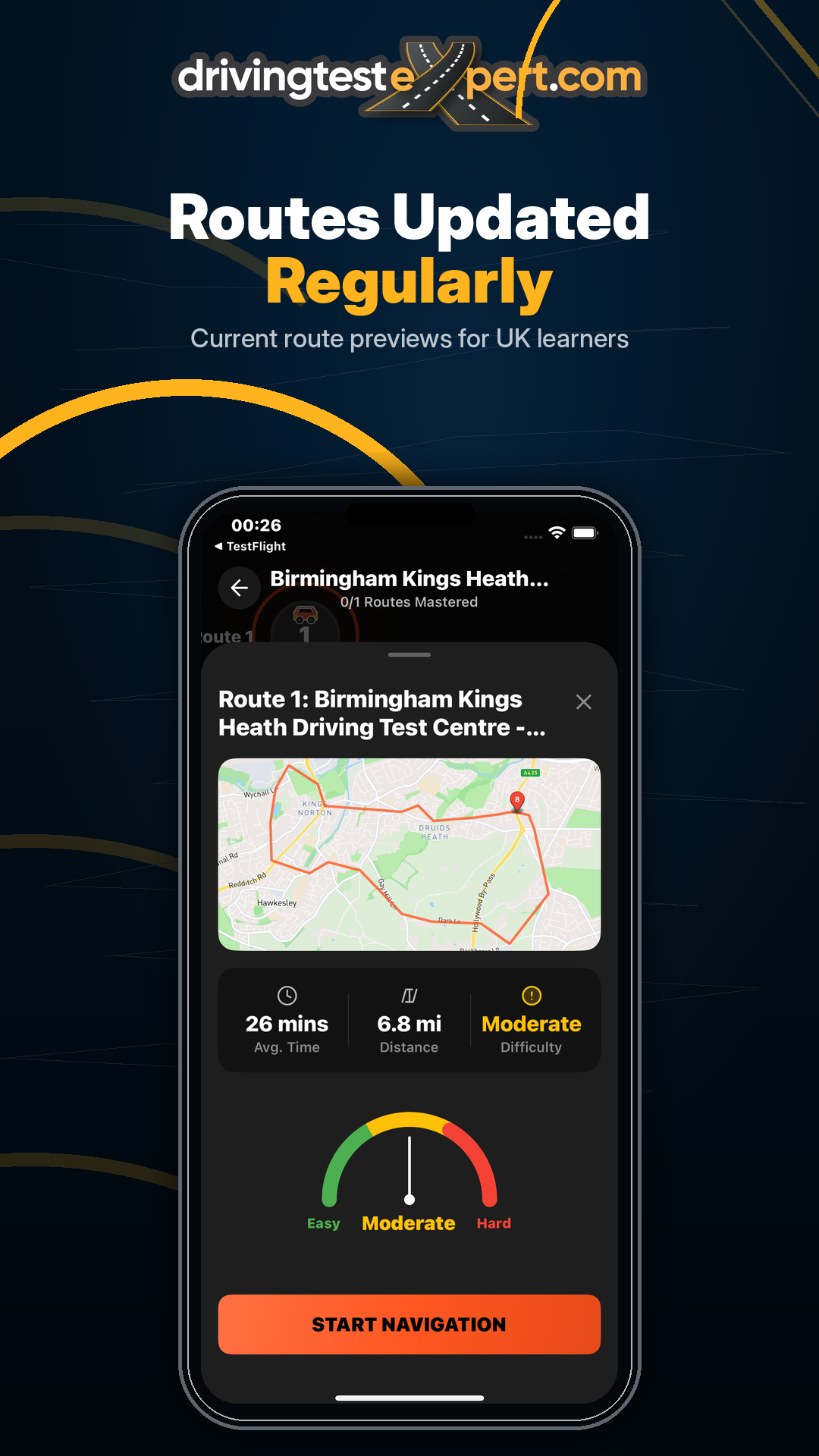 Test Routes Expert regularly updated routes screenshot