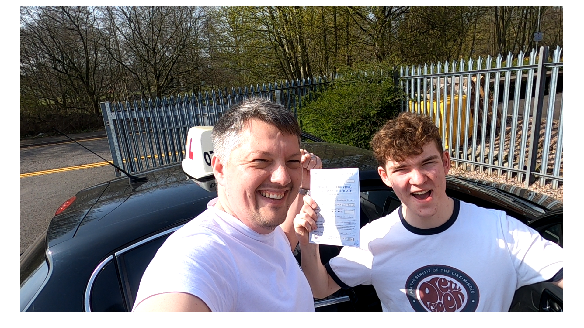 Learner pass photo with Josh